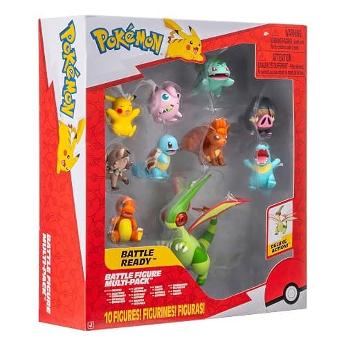 Pokémon Battle Figure 10 Pack - One 4.5-Inch Flygon Figure plus Nine 2-Inch Battle Figures including Pikachu thumbnail 2