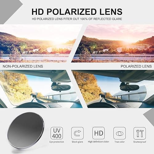 HAOLOTA Polarized Sunglasses for Women, Rhinestone Wrap Around Sunglasses with UV400 Protection thumbnail 6