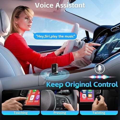 Wireless CarPlay Adapter for iPhone – Convert Wired to Wireless CarPlay Dongle Plug & Play 5GHz WiFi Fast Connection Low Latency for Cars 2016+（iOS Only thumbnail 3