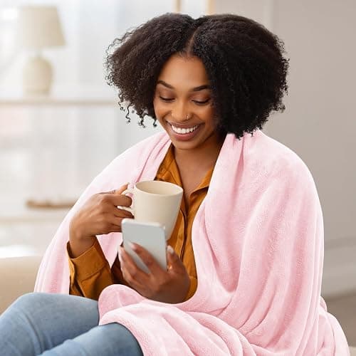 Utopia Bedding Fleece Blanket Twin Size Pink 300GSM Luxury Anti-Static Fuzzy Soft Microfiber Dorm Bed Blanket for Girls (60x80 Inch) thumbnail 3