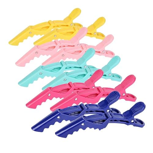 HH&LL Hair Clips for Women – Wide Teeth & Double-Hinged Design – Alligator Styling Sectioning Clips of Professional Hair Salon Quality - 10Pack (Mixed Candy) - Image 1