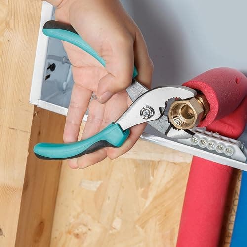 Amazon Basics 104-Piece Home Repair Household Tool Set with Easy Carrying Round Pouch, Portable Hand Tool Kit, Turquoise, 14.4 x 11.4 x 3 inches thumbnail 9