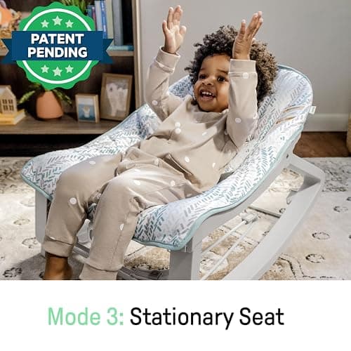 Ingenuity Keep Cozy 3-in-1 Grow with Me Vibrating Baby Bouncer Seat & Infant to Toddler Rocker, Vibrations & -Toy Bar, 0-30 Months Up to 40 lbs (Spruce) thumbnail 7