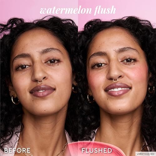 Glow Recipe Niacinamide Dewy Flush Tinted Liquid Blush Serum - Glowy Blush for Cheeks to Smooth, Hydrate & Brighten - Liquid Korean Makeup with Buildable Soft Pink Tint - Watermelon Flush (0.4 oz) thumbnail 8