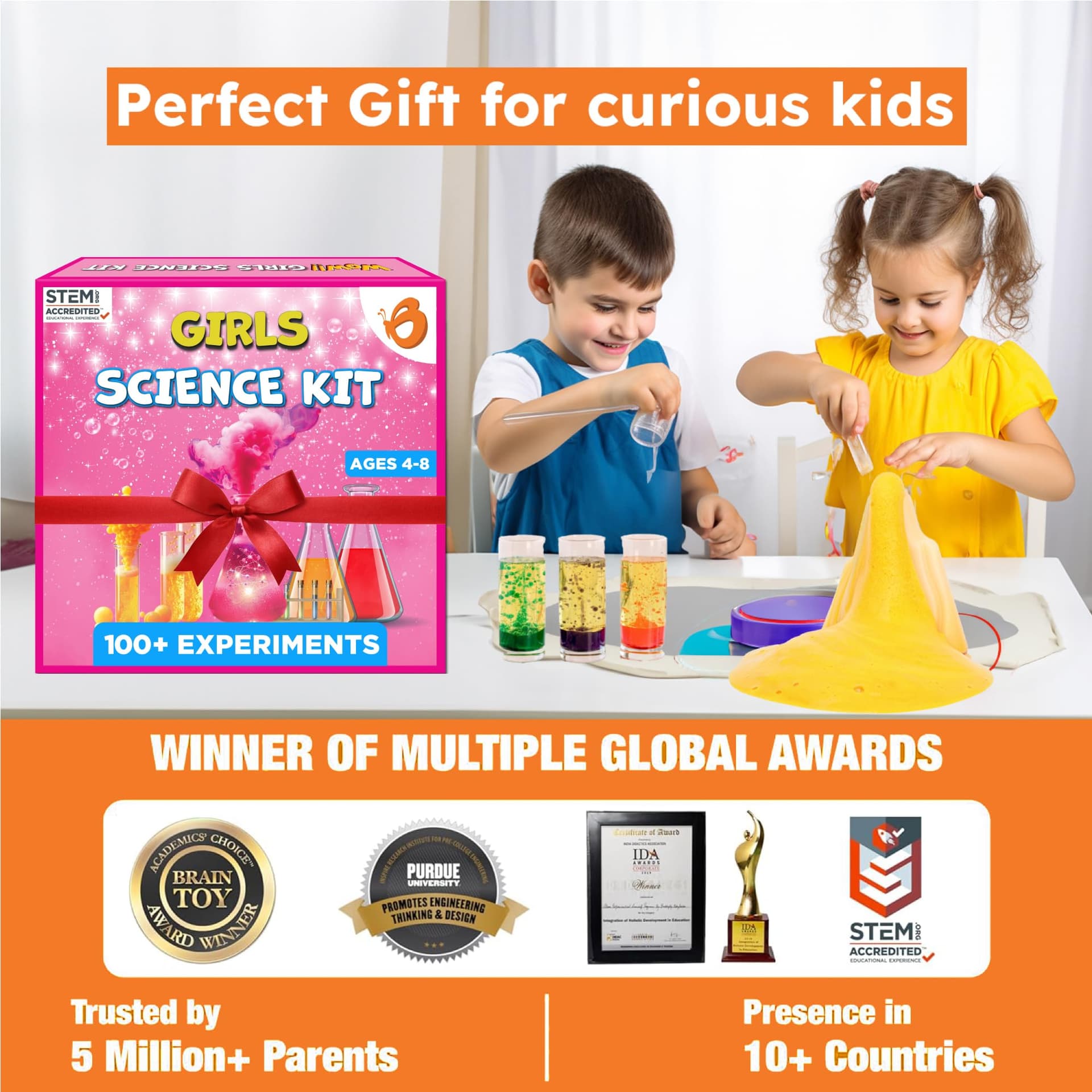 Butterfly EduFields 100+ Science Kit | Gift For Girls Age 6-7 | Birthday Gift for 5 6 7 8 year old girl | Girls Science Experiment Kit | toys for 6 year old | Fun STEM Learning and Educational Toys thumbnail 6