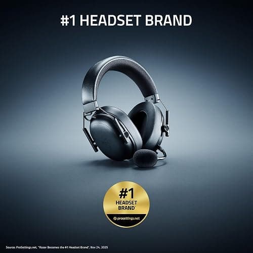 Razer BlackShark V3 Wireless Gaming Headset for PC: 50mm Drivers - Super Wideband Mic - 2.4 GHz, Bluetooth, USB - Works with Mac, PS5, Nintendo Switch, Smartphone - 70 Hr Battery - White thumbnail 2