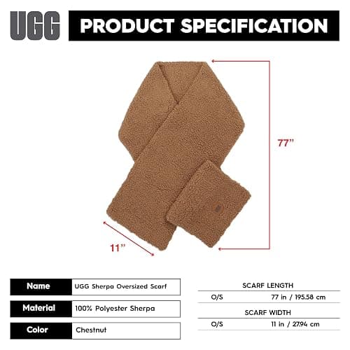 UGG womens Sherpa Oversized Scarf thumbnail 5