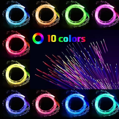 AMKI 6ft Rechargeable LED Fiber Optic Whip, 360 Swivel 36 Mode Effects Super Bright Light Up Dance Rave Toy Great for Raves Parties, Light Shows, EDM Pixel Whip Flow Lace Dance Festival thumbnail 5