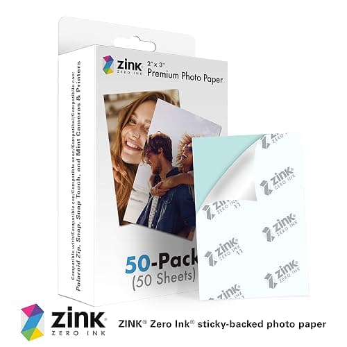 Zink 2"x3" Premium Instant Photo Paper (50 Pack) Compatible with Polaroid Snap, Snap Touch, Zip and Mint Cameras and Printers, 50 Count (Pack of 1) thumbnail 2