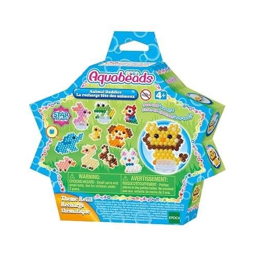 Aquabeads Arts & Crafts Animal Buddies Theme Refill with Beads and Templates - Image 1