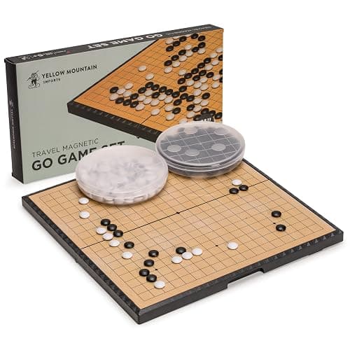 YMI Magnetic Travel Go Game Set, 11-Inch Compact 19x19 Board, 361 Stones | 19x19 magnetic Go set, 11 x 11 x 0.6 in folding board, 361 magnetic stones, 2 bowls, weighs 1.72 lbs. - Image 1