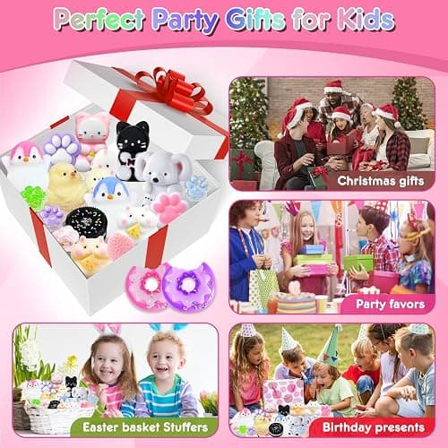 Taba Squishy 21Pack, Fufu Squishies Stress Relief Sensory Gift Set Silicone Toys for Kids and Adults Party Favors, Birthday Gifts, Christmas Stocking Stuffers thumbnail 7