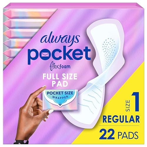 Always Pocket Flexfoam Pads, Size 1, Regular, with Wings, 22 Count - Image 1