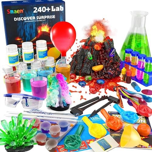 SNAEN 240+ Lab Experiments Science Kits, Chemistry Set, Crystal Growing, Erupting Volcano, STEM Activities Educational Toys Gifts for 6 7 8 9 10 11 Years Old Boys Girls Kids Toys - Image 1