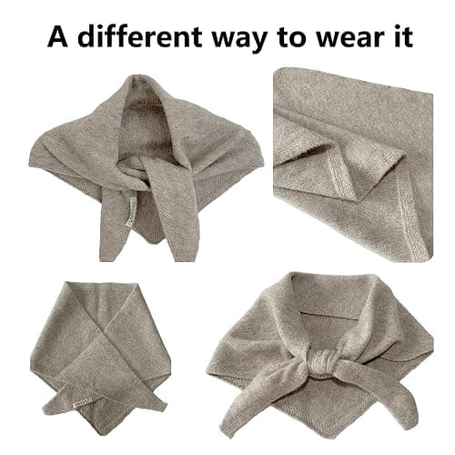 Wendyfull Triangle Scarf for Women Knitted Wool Headscarf Cashmere Feel Y2K Downtown Girl Aesthetic Streetwear Accessories thumbnail 6