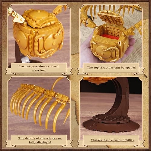 Golden Snitch Building Blocks Set Compatible with Lego Particle Size,Unique Harry Snitch Design Model Decoration,Creative Gift for 6+ Boys,Girls or Adults thumbnail 6