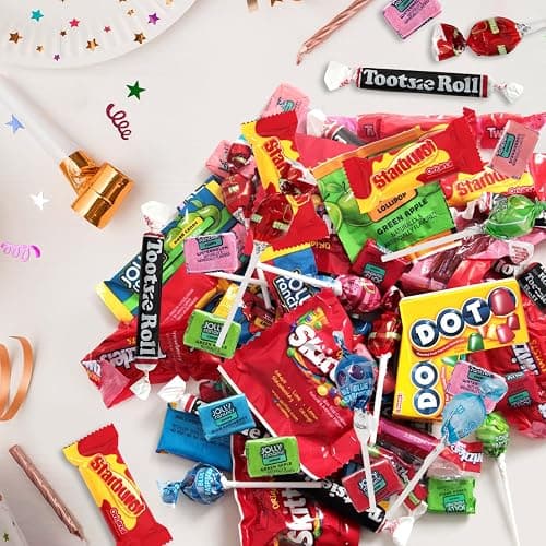 Bulk Candy Variety Pack 8 lb 400 Ct, Individually Wrapped Assorted Mix | Chewy, Hard Candy and Lollipops for Halloween, Parties, Pinata, Goodie Bags, Classrooms; No Chocolate, Won't Melt at Events thumbnail 3