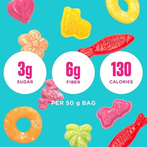 SmartSweets Variety Pack Candy, 1.8oz (Pack of 8), Candy With Low Sugar & Calorie, Healthy Snacks For Kids & Adults - Sweet Fish, Peach Rings, Tropical Sours, Barbie Pink Lemonade Dream thumbnail 4
