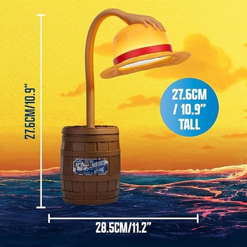 Paladone One Piece Straw Hat Posable Desk Light, Officially Licensed Anime Bendable Lamp for Pop Culture Fans, Bedroom, Home, Office thumbnail 3