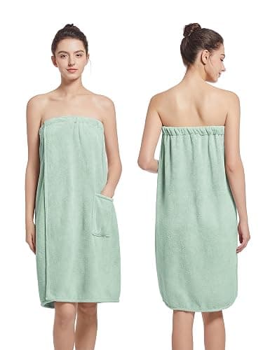 Women'S Soft Wrap Towel Full Length，Bath Robe After Shower Female Plush Long，Spa Bathrobes Lightweight With Pockets thumbnail 2
