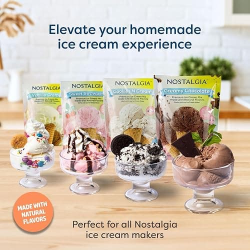 Nostalgia Electric Ice Cream Maker With 6 Qt Capacity - Old Fashioned Ice Cream Machine Makes Frozen Yogurt or Gelato in Minutes- Vintage Wooden Style Ice Cream Maker with Aluminum Canister- Dark Wood thumbnail 6