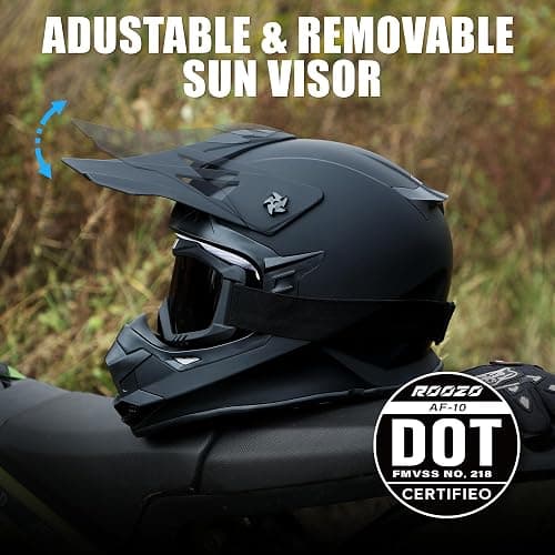 Kids Dirt Bike Helmets Youth ATV Helmet, Kids Motocross Helmet for Off Road, UTV, BMX, Street Riding Motorcycle Helmet with Goggles Gloves, DOT Approved thumbnail 4