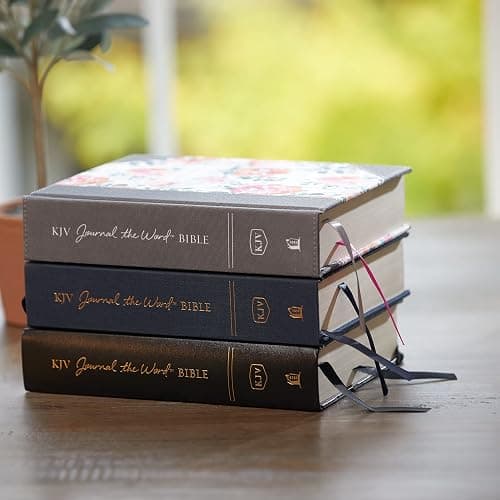 KJV Journal the Word Bible, Reflect, Journal or Create Art Next to Your Favorite Verses (Pink Floral Cloth over Board, Red Letter, Comfort Print: King James Version Holy Bible) thumbnail 8