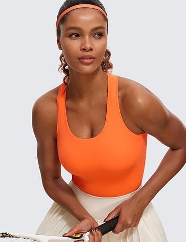 CRZ YOGA Butterluxe Racerback Tank Tops for Women - Yoga Workout Casual Gym Athletic Camisole Tight Sleeveless Shirts thumbnail 3