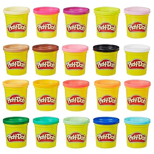 Play-Doh Super Colour Set mit 20 Dosen Modelliermasse (insgesamt 1,6 kg), Bastelset zum gemeinsamen Spielen oder als kreatives, für Kinder ab 3 Jahren - 20 pack thumbnail 3