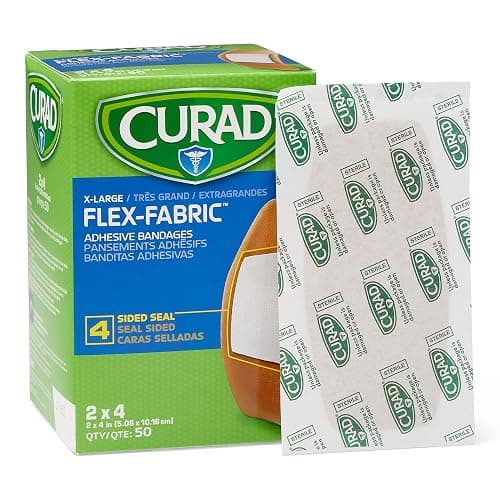 CURAD Flex-Fabric Adhesive Bandages, X-Large 2x4, 50 Count thumbnail 3