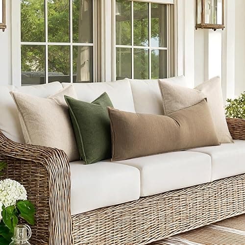 MIULEE Decorative Long Lumbar Throw Pillow Cover for Bed 14x36 Khaki Boho Farmhouse Neutral Couch Pillowcase Pack of 1 Accent Modern Sofa Cushion Livingroom Home Decor (Covers Only) thumbnail 6