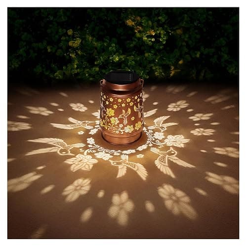 Solar Lanterns Outdoor Waterproof Hummingbird Garden Decor Birthday Gifts for Women Mom Grandma Hanging Solar Lights Metal Solar Decoration Outside for Yard,Patio,Backyard,Porch thumbnail 8