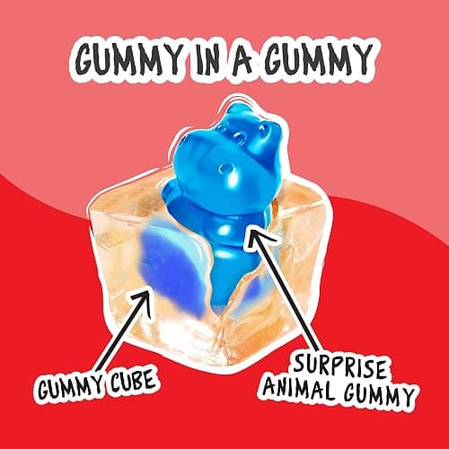 Juicy Drop Christmas Mystery Gummy Candy Cubes, Original Flavor, 3.5oz, Peelable Strawberry Gummy Cube, Mystery Animal Inside, Interactive 2-in-1 Treat For Party Favors, Stocking Stuffers, Kids Gifts thumbnail 6