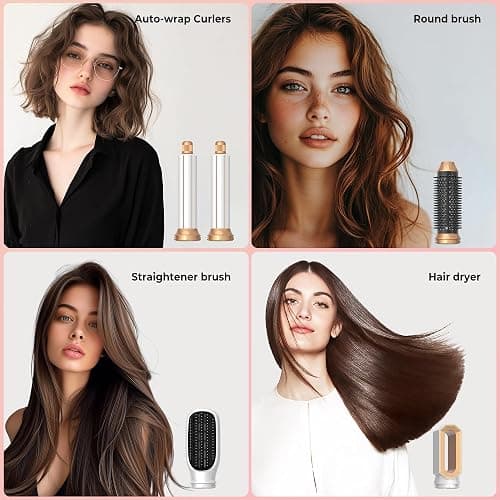 Air Styler 5 In 1 Magic Styler Avec 1000W Seche Cheveux, Brushing Brosse Soufflante, Auto Boucleur a Air, Brosse Soufflante Lissante, pour Sécher, Boucler, Lisser thumbnail 2