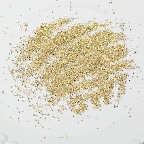 Nail Charms,Nail Gems,3600Pcs Gold & Silver Bead Flat Back Round Rhinestones Supplies Accessories，Small Nail Pearls 3D Mixed Sizes Decorations for Nails (A) thumbnail 6