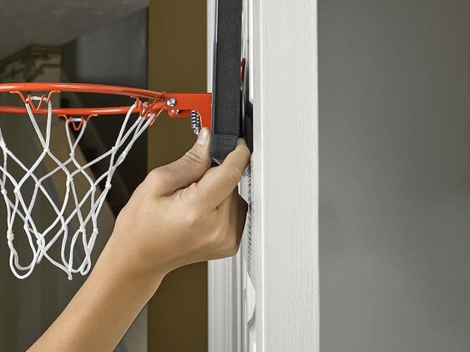 Silverback 23" LED Light-Up Over the Door Mini Basketball Hoop Includes Mini Basketball and Air Pump , Black thumbnail 5