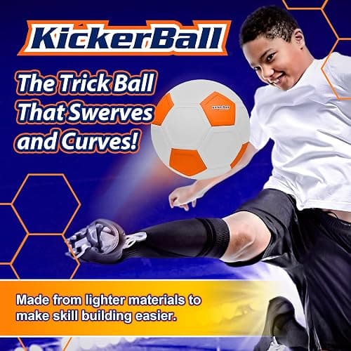 Kickerball - Curve and Swerve Soccer Ball/Football Toy - Kick Like The Pros, Great Gift for Boys and Girls - Perfect for Outdoor & Indoor Match or Game thumbnail 6