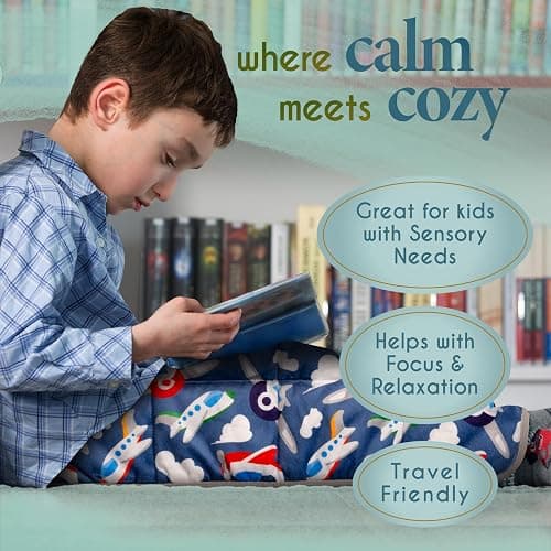 Florensi Weighted Lap Pad for Kids, 5 lbs - Weighted Blanket for Kids, Teenagers, Boys, Girls - Soft, Warm, Comfortable - Sensory Weighted Lap Blanket & Calm Down Corner Supplies - 20" x 23" thumbnail 2