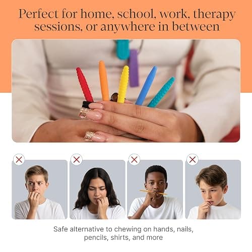 ARK Chewth Pick® Chewable "Toothpicks", Sensory Toys for Teens and Adults, Chewy Fidget for Autism, ADHD, SPD, Anxiety, Medical-Grade Chew Tools, XT, Firm, Tan, Smooth thumbnail 5