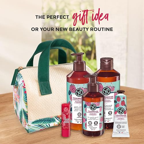 Yves Rocher Gift set Plaisir Nature, 6-piece Shower Gel 400ml, Hand cream 30ml, Body Lotion 390 ml, Lip balm 4.8 gr, Hand soap 190ml and a Free Vanity Case (Raspberry & Peppermint Gift Set) thumbnail 5