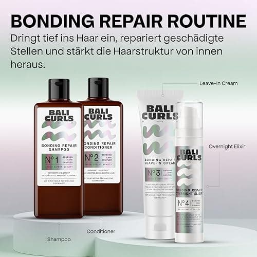 BALI CURLS Bonding Repair Set – 4-Schritte Reparaturroutine für geschädigtes, welliges & lockiges Haar – Tiefenreparatur, Stärkung & Geschmeidigkeit thumbnail 7