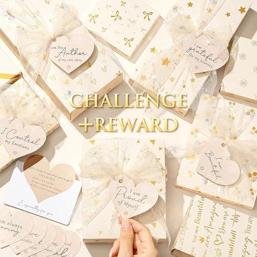 Teen Girl Gifts Trendy Stuff, 10 Positive Affirmation Cards & Empowering Challenges to Unlock 10 Wrapped Makeup Gift Set Motivational Birthday Easter Basket Stuffers Gifts for Tween & Teenage Girls thumbnail 4