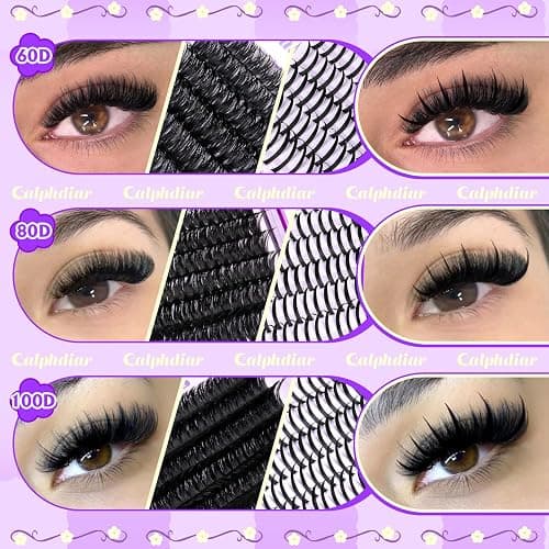 Lash Clusters with Spikes 60D-100D Volume Eyelash Clusters Spiky Individual Lashes Clusters 10-22mm Cluster Eyelash Extensions Wispy Cluster Lashes DIY Mega Lash Extension Manga by calphdiar thumbnail 2