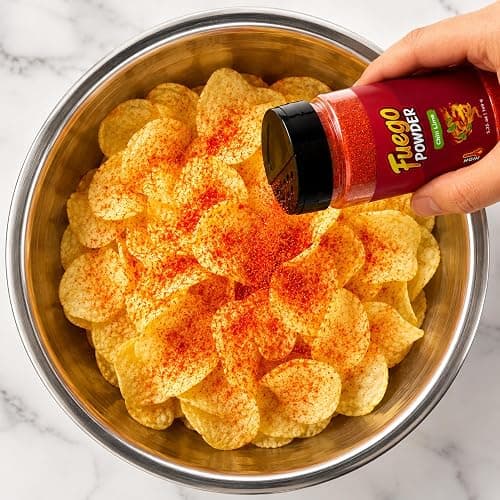 CHILEMOY Chili Lime Fuego Powder | Hot Mexican Snack Dust for Fruit, Chips, Popcorn, Elote, Wings & Tacos | Fuego Dust | 5.25oz Shaker thumbnail 5
