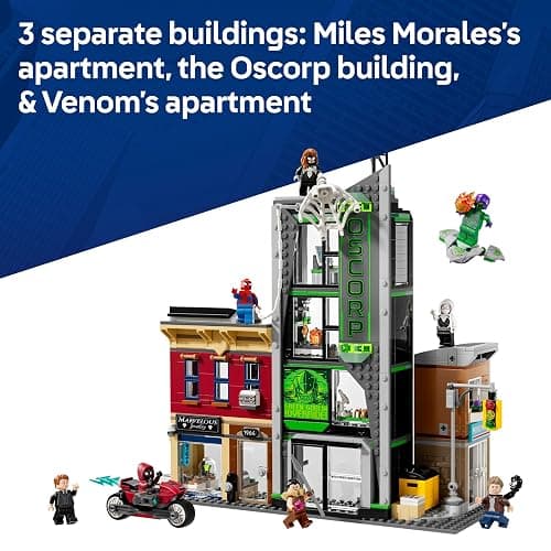 LEGO ǀ Marvel Spider-Man vs. Oscorp - Interactive Toy with a Motorbike, 8 Minifigures incl. Miles Morales & Green Goblin - Collectible Super Hero Gift for 10+ Year Old Boys & Fans - 76324 thumbnail 5