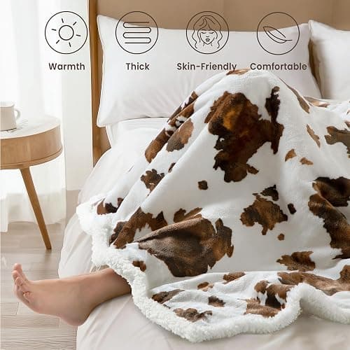 blunique Heated Blanket Throw Blanket - Fast Heating Electric Blanket, Soft Flannel Heated Throw with 10 Time Settings,10 Heating Settings, Warm Gifts for Women & Mom & Grandma(50"x60"Brown Highland) thumbnail 5