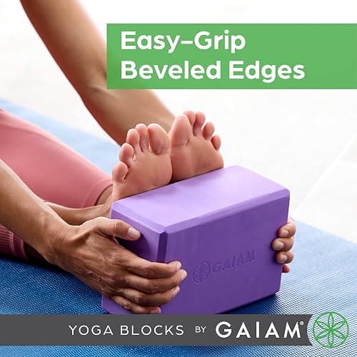 Gaiam Yoga Block - Supportive Latex-Free Eva Foam - Soft Non-Slip Surface with Beveled Edges for Yoga, Pilates, Meditation - Yoga Accessories for Stability, Balance, Deepen Stretches thumbnail 6