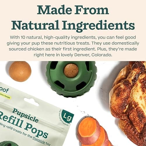 WOOF Pupsicle Chicken Refill Pops, Delicious Long Lasting Dog Treats, Wholesome Ingredients, Pre-Made Large Pupsicle Refills Pops- For Dogs 25 - 75 lbs - 7 count thumbnail 4