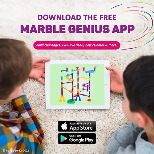 Marble Genius Marble Run Glow Starter Set - 115 Pieces, Multicolor, Ages 4+ - Race Track & STEM Building Set with Light-Up Bricks for Kids 4-8 thumbnail 7