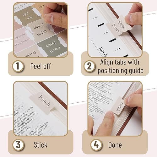 Mr. Pen- Bible Tabs, 75 Boho Theme Laminated Tabs for Women and Men, Study Bible Index, Book Labels thumbnail 5